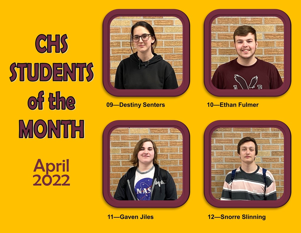 CHS Students of the Month - April