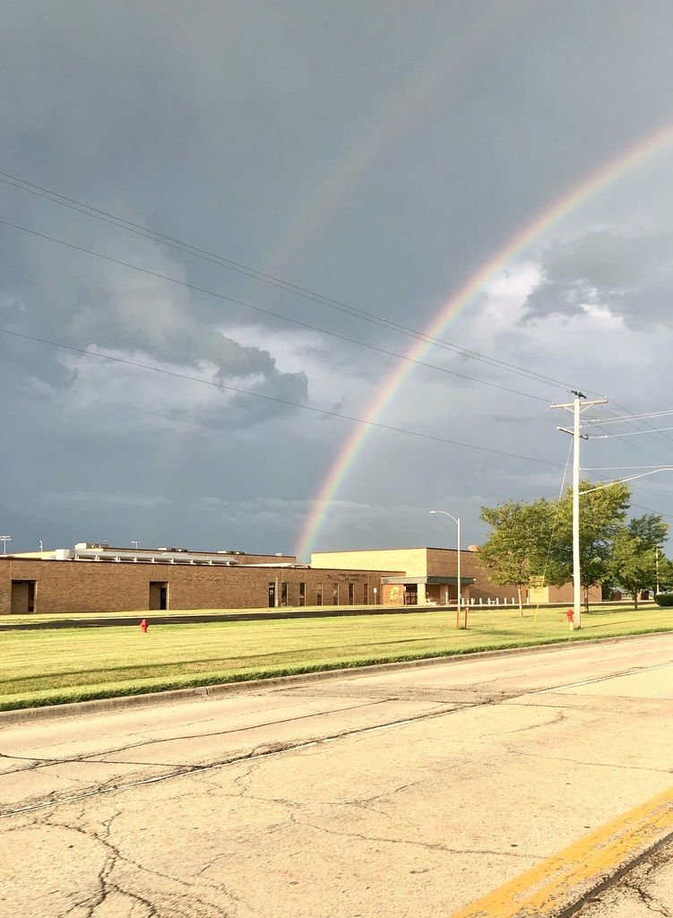 High School with a Rainbow